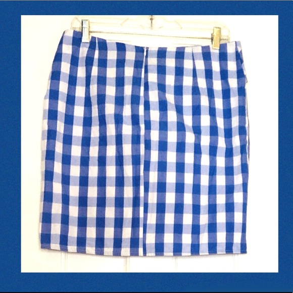 Adrienne Royal Blue Plaid Skirt - Picture 2 of 3